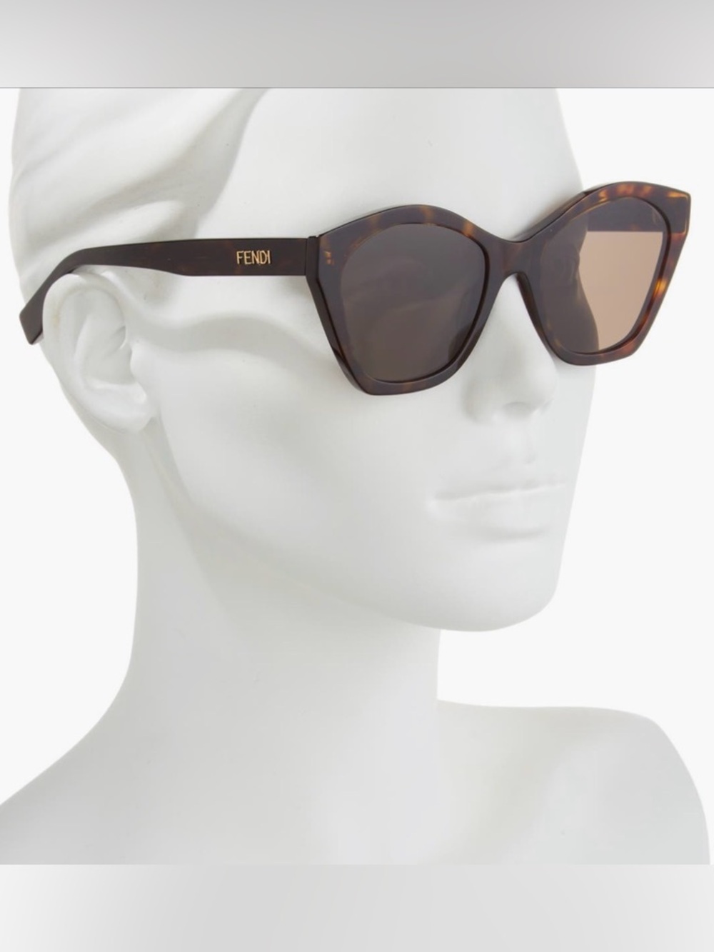 Fendi Tortoiseshell Women’s Sunglasses with Gold Logo